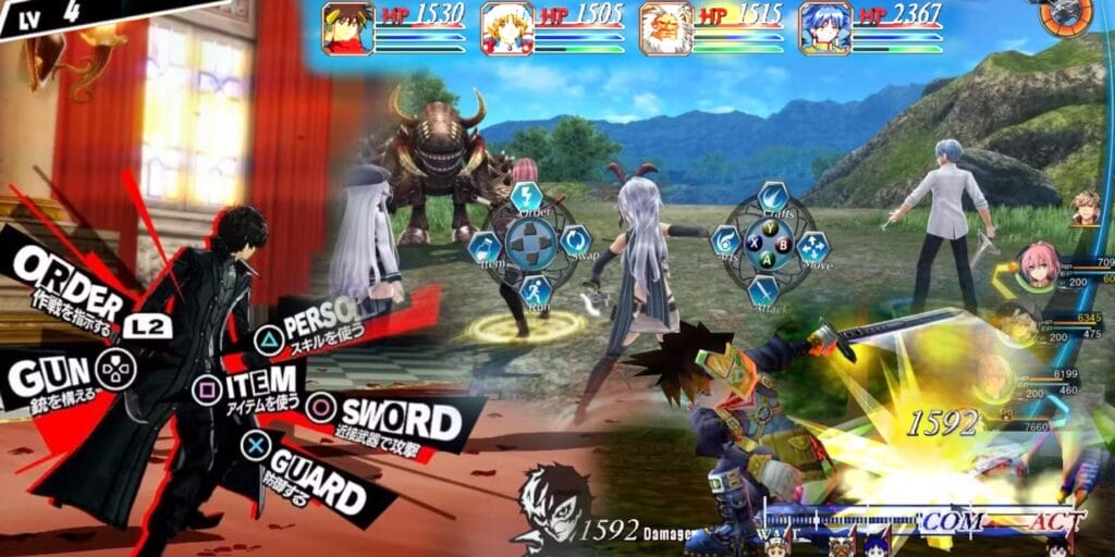 JRPG Game Design - A screenshot of a video game with several characters.