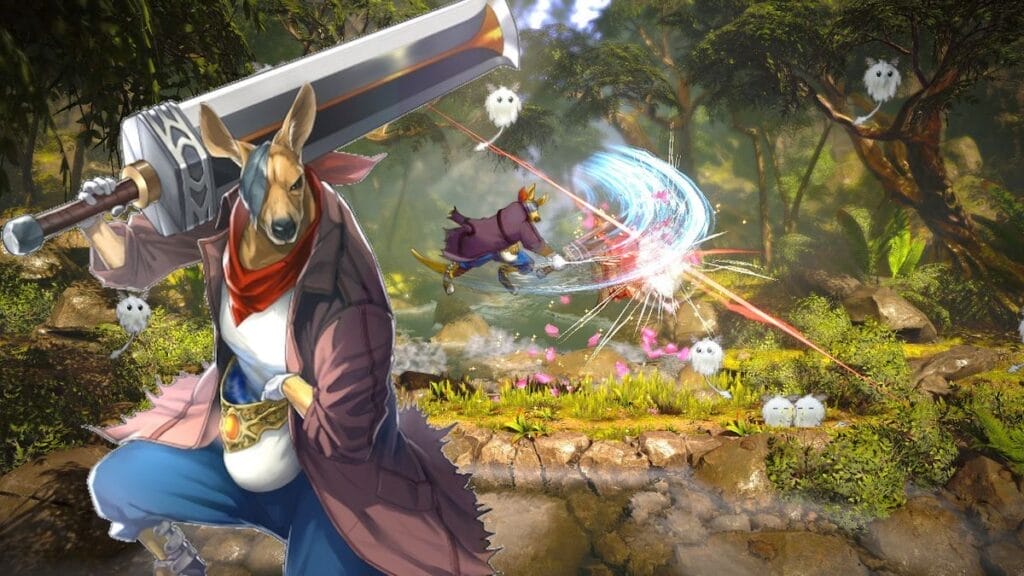 JRPG Game Design A screenshot of a video game with a man holding a sword.