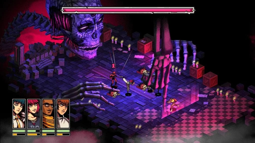 JRPG Game Design - A screenshot of a video game with a monster and a demon.