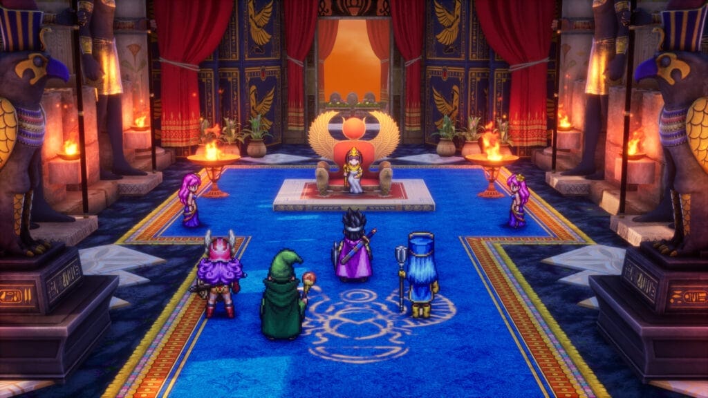 JRPG Game Design - A screenshot of a game with a purple background.