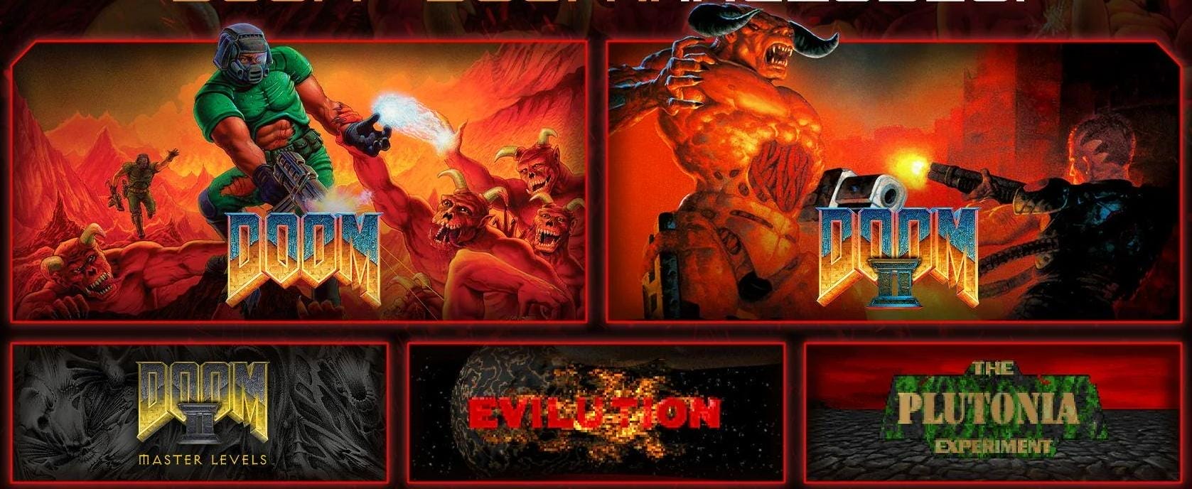 The cover for doom showcases the high level game design.