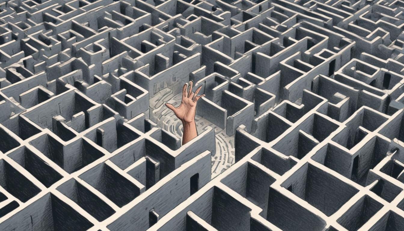 A hand is holding a phone with a character on it.